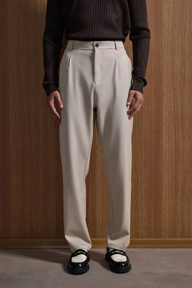 Erkek Baggy Fit Kumaş Pantolon Siyah