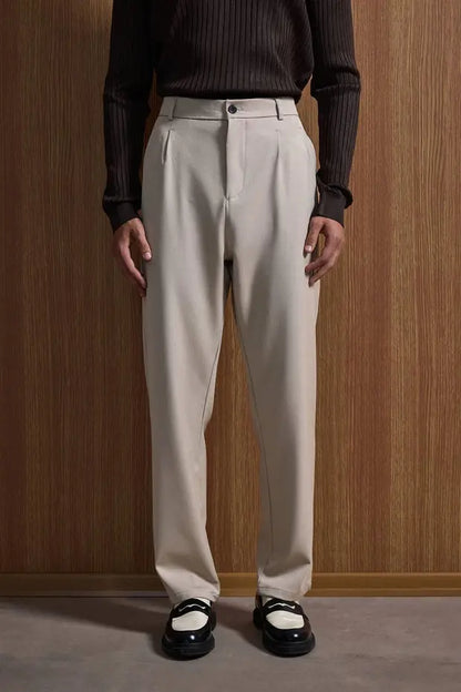 Erkek Baggy Fit Kumaş Pantolon Siyah