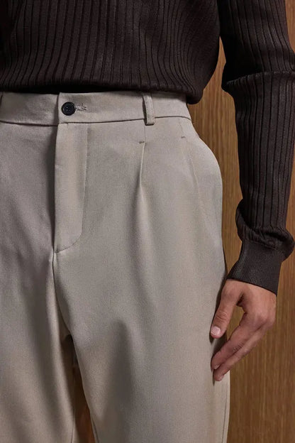 Erkek Baggy Fit Kumaş Pantolon Siyah