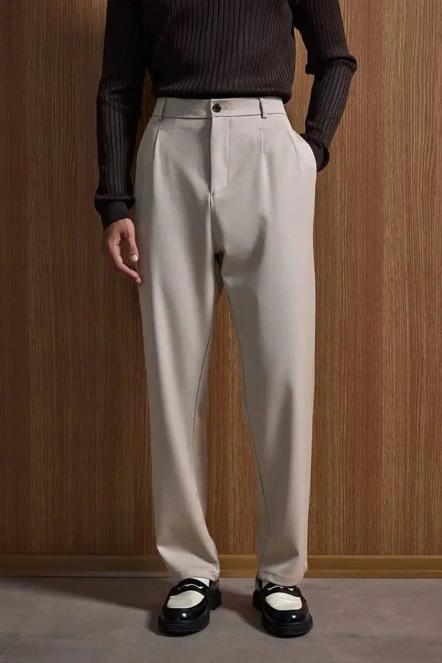 Erkek Baggy Fit Kumaş Pantolon Siyah