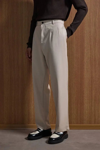 Erkek Baggy Fit Kumaş Pantolon Siyah