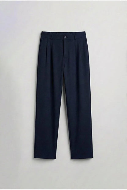 Erkek Baggy Fit Kumaş Pantolon Siyah