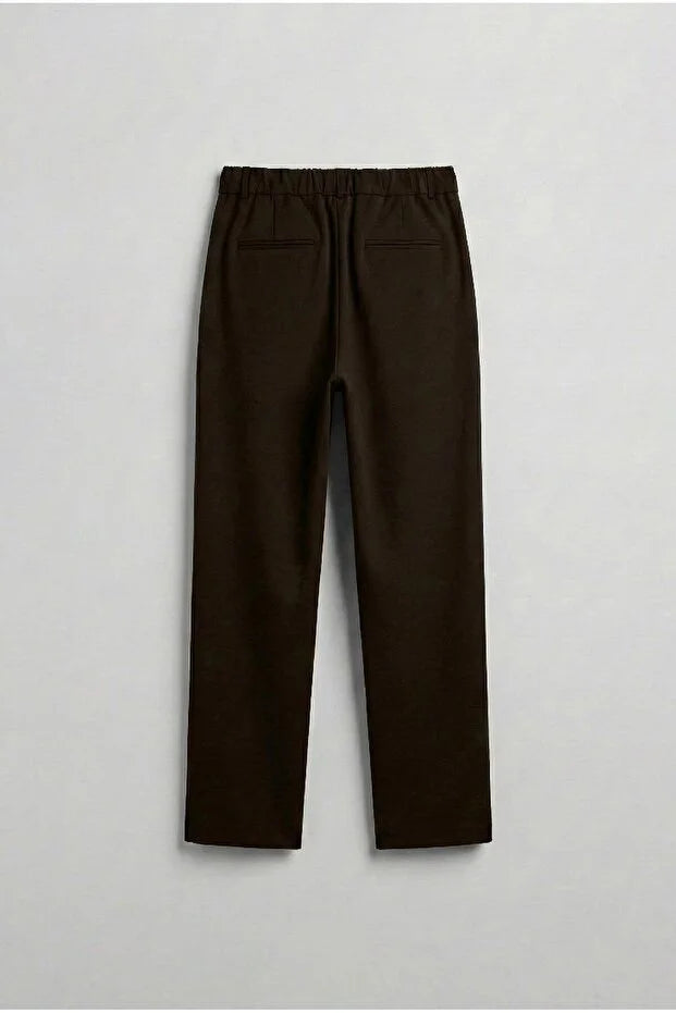 Erkek Baggy Fit Kumaş Pantolon Siyah