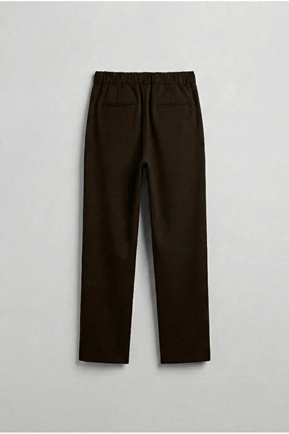 Erkek Baggy Fit Kumaş Pantolon Siyah