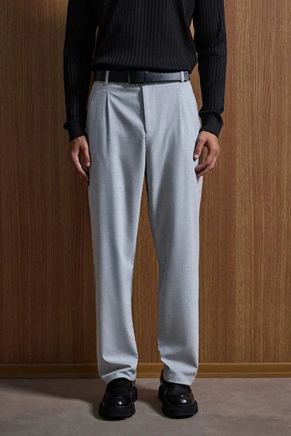 Erkek Baggy Fit Kumaş Pantolon Siyah