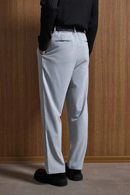 Erkek Baggy Fit Kumaş Pantolon Siyah