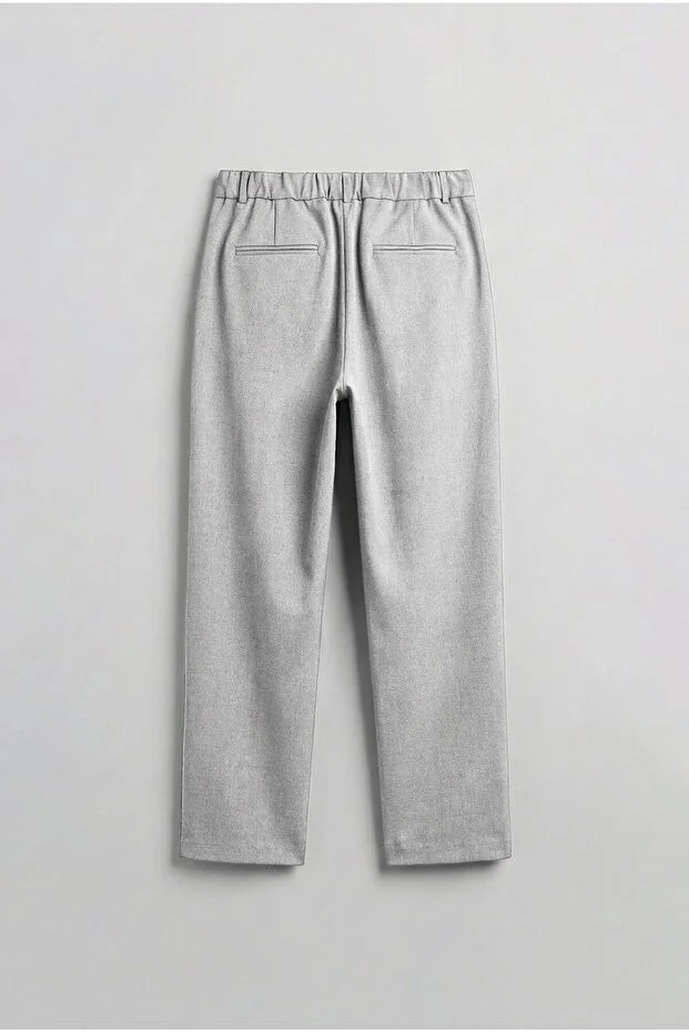 Erkek Baggy Fit Kumaş Pantolon Siyah